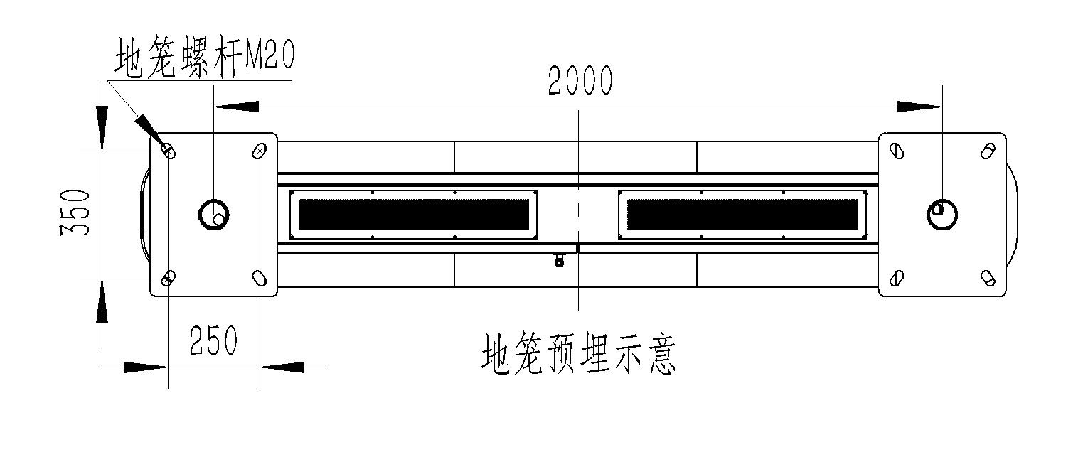 全彩屏负氧离子监测站地笼预埋示意图